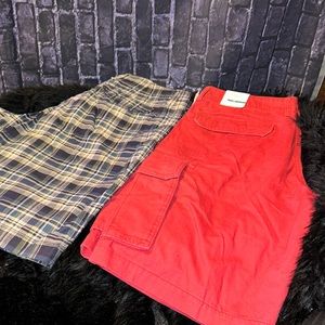 GAP & OLD NAVY Men’s Cargo Shorts BUNDLE of 2 SZ 36 NWTs & GUC
